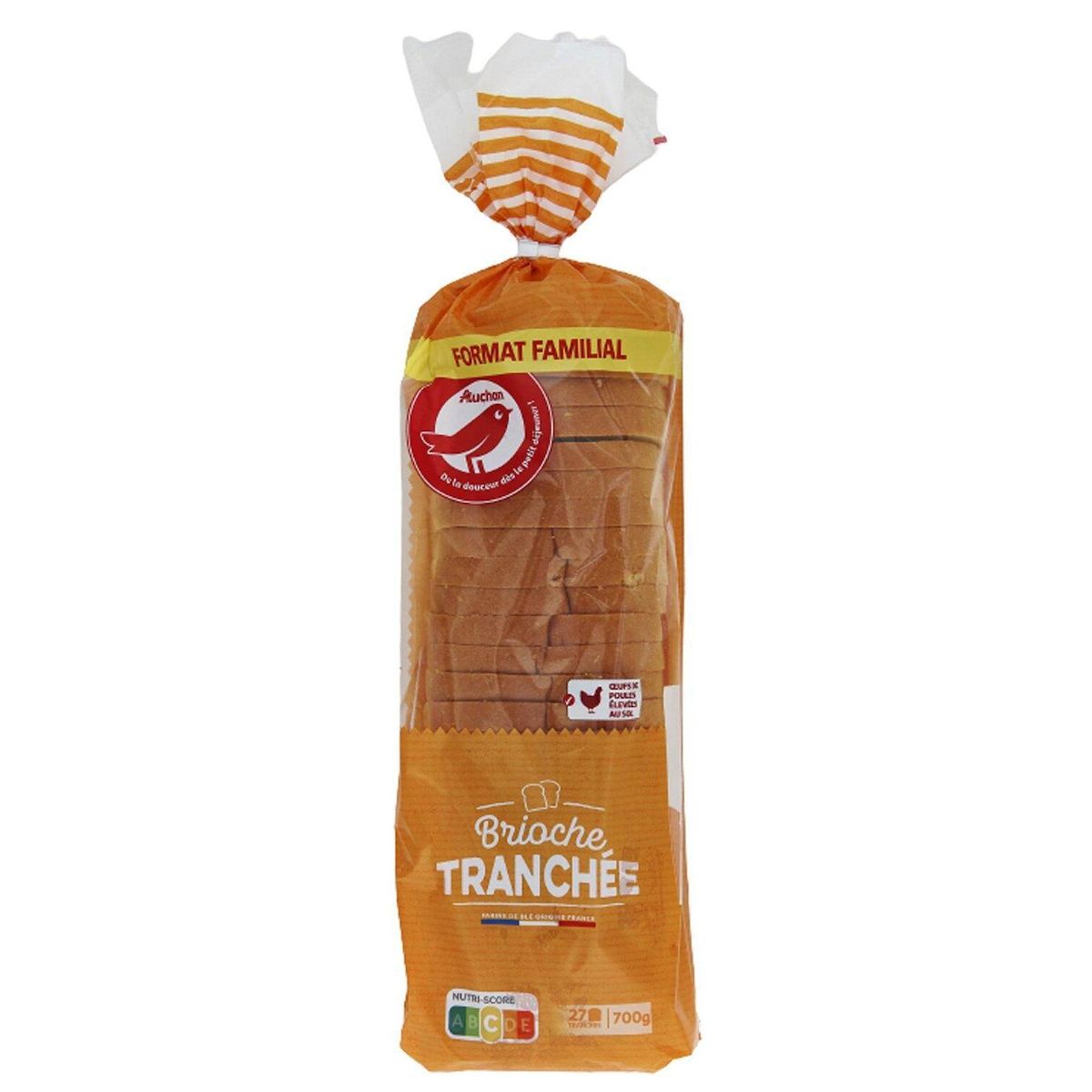 AUCHAN Brioche tranchée 26 tranches 700g