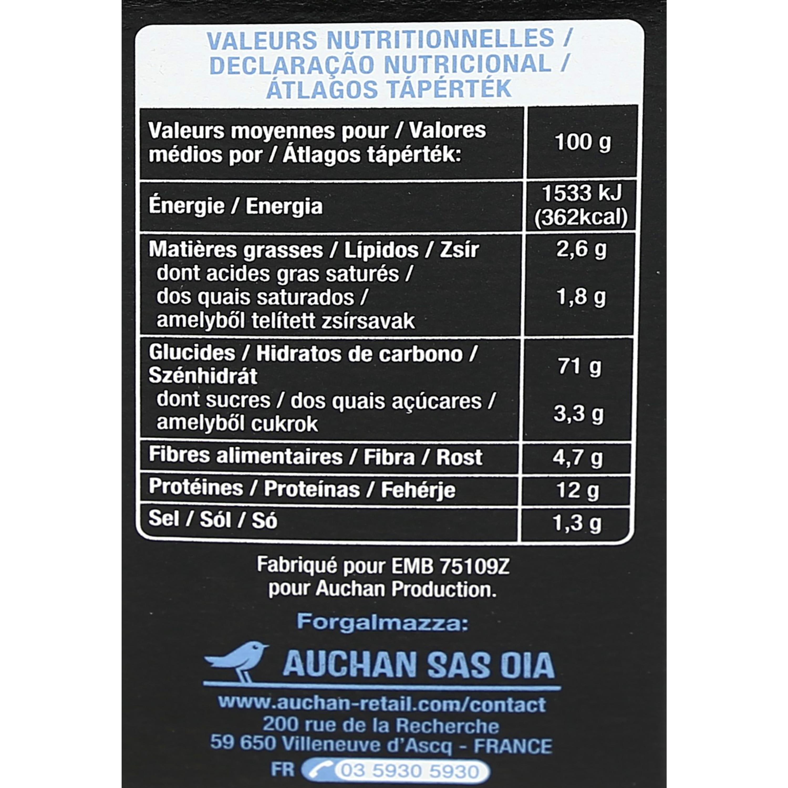 Voir la diapositive 2 : AUCHAN Apéri' toasts nature 5 sachets fraicheur 100g