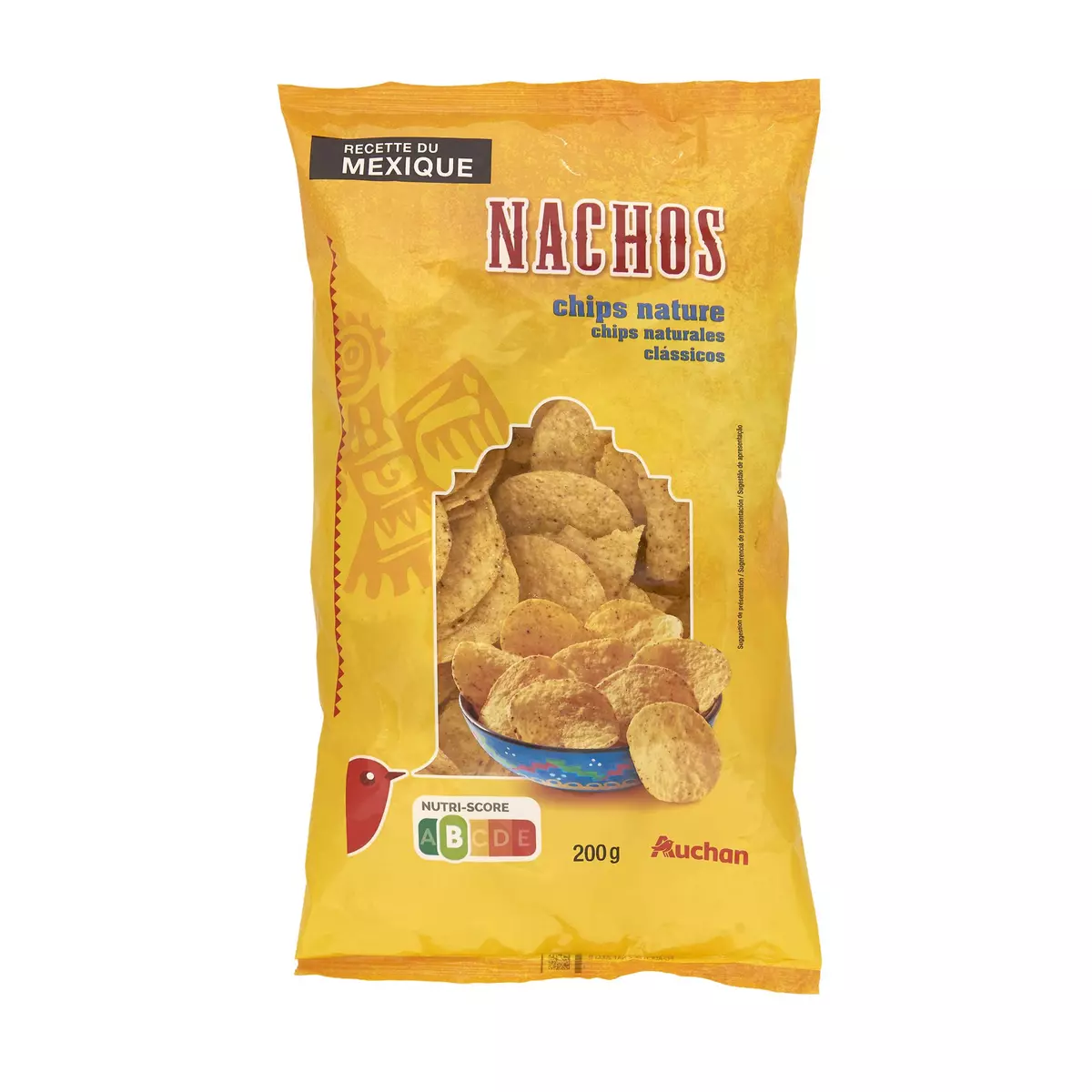 AUCHAN Chips nachos nature 200g