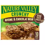 NATURE VALLEY Crunchy Barres de céréales avoine et chocolat 10 barres 210g