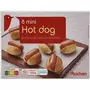 AUCHAN Mini hot-dog micro-ondable 8 pièces 125g
