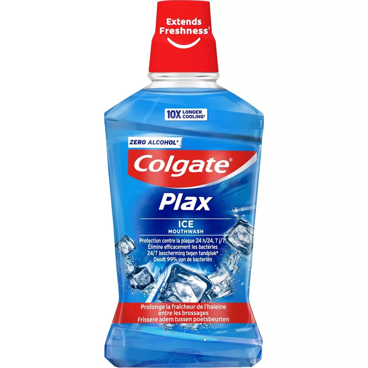 COLGATE Plax bain de bouche ice mouthwash 24h 500ml