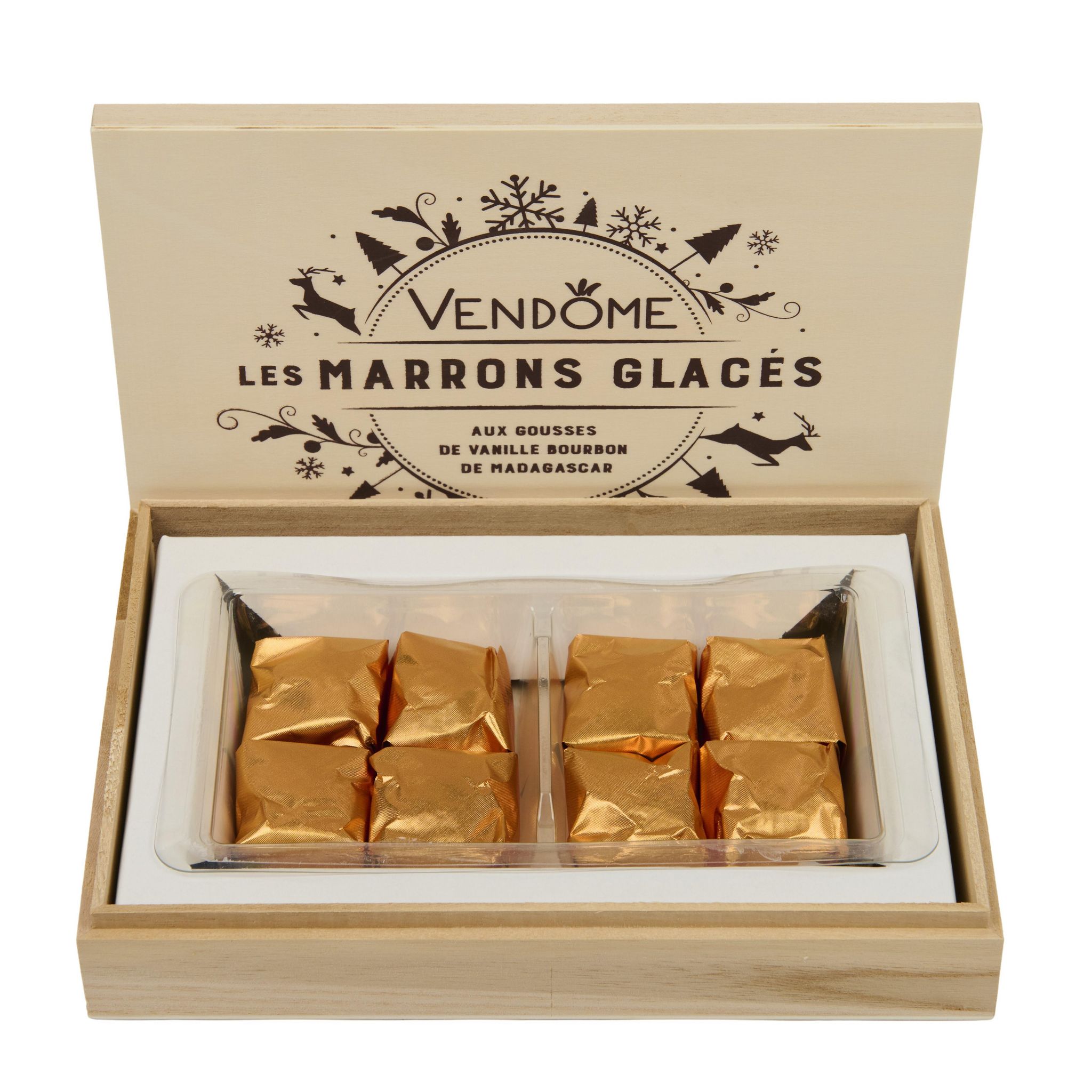 Voir la diapositive 4 : VENDOME Marrons glacés aux gousses de vanille bourbon de Madagascar 140g