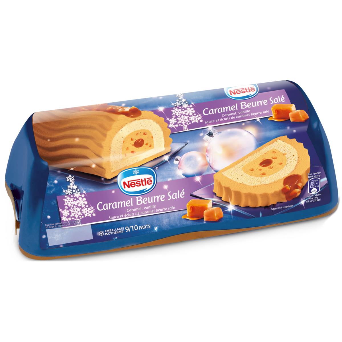 NESTLE Bûche glacée au caramel et beurre salé 9-10 parts 540g