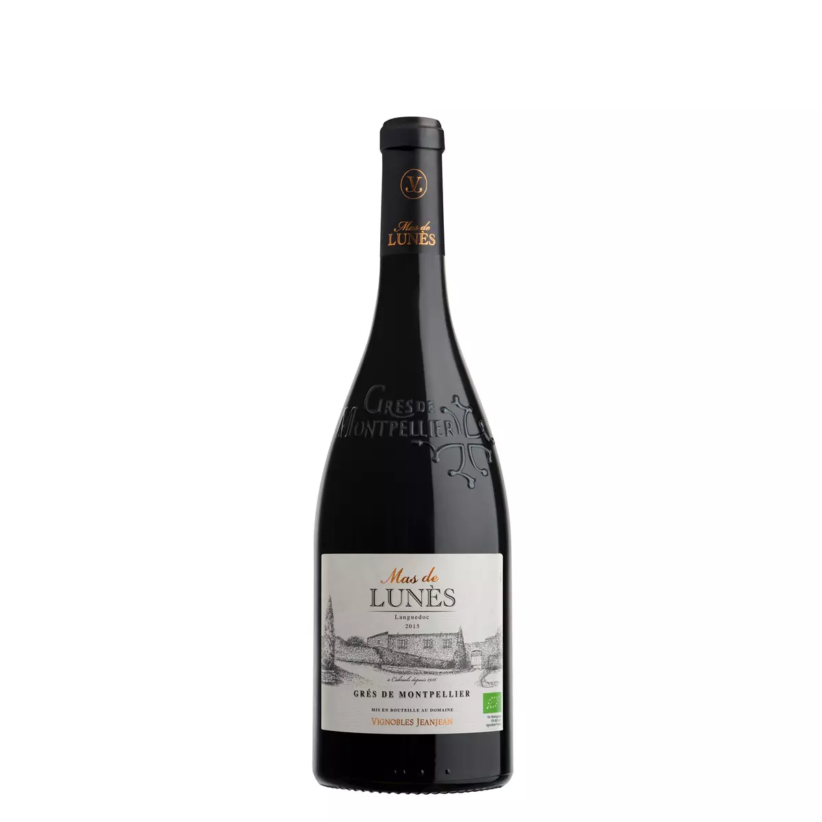 Vin rouge AOP Languedoc bio Mas de Lunès Grès de Montpellier 75cl