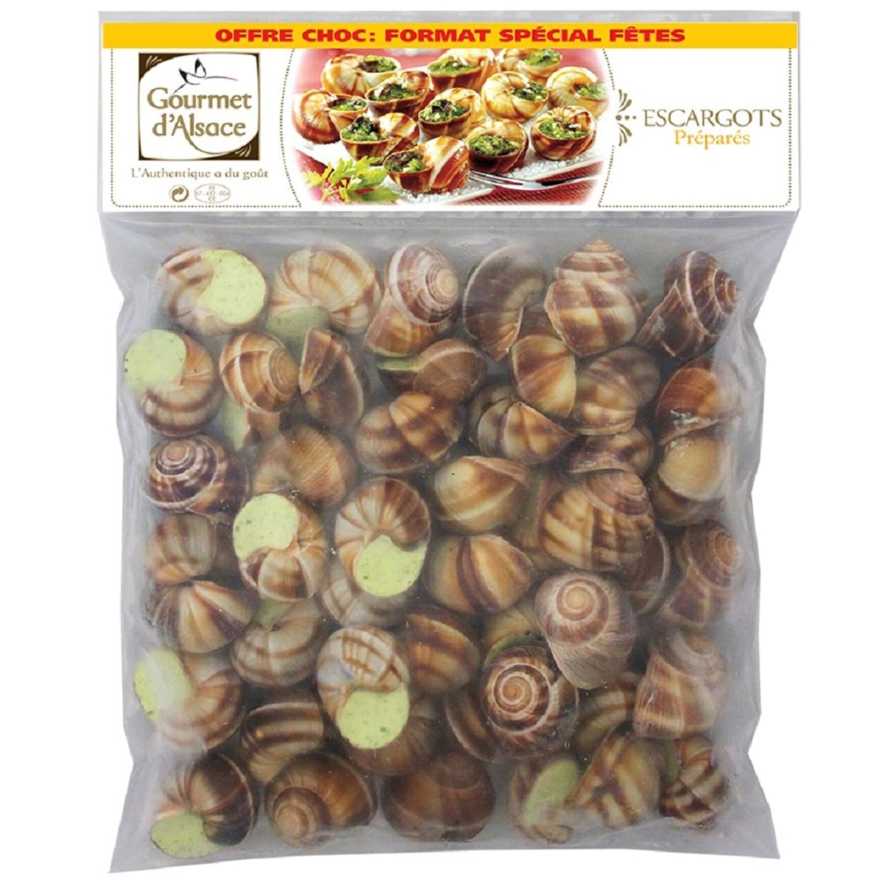 Voir la diapositive 2 : GOURMET D'ALSACE Escargots préparés 48 pièces 269g
