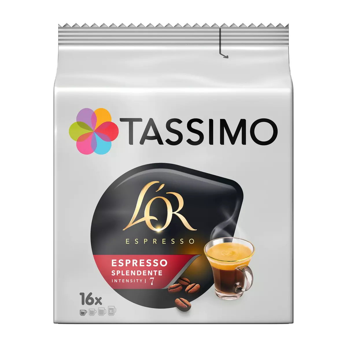 TASSIMO Dosettes de café L'Or espresso splendente intensité 7 16 dosettes 104g