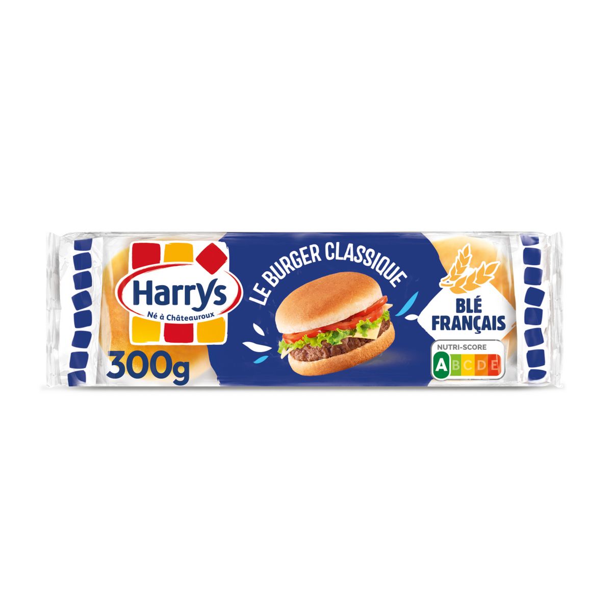HARRYS Pain burger nature sans huile de palme 6 pièces 300g