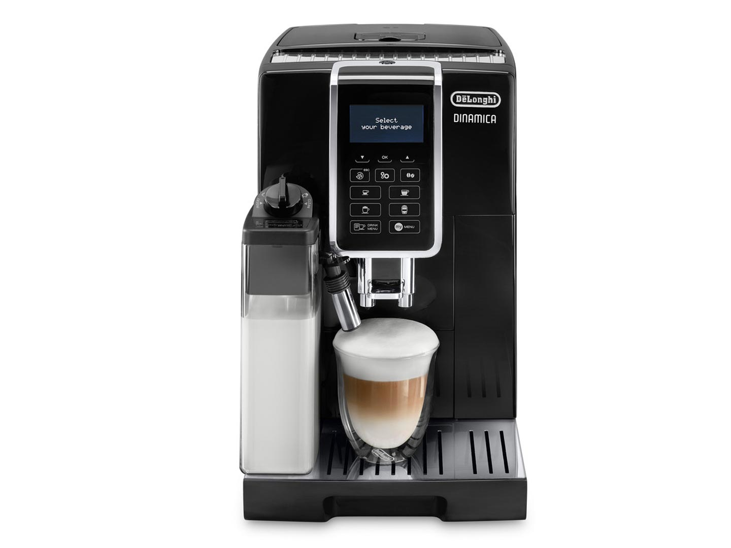 Voir la diapositive 3 : DELONGHI Machine à café expresso avec broyeur ECAM350.55.B Dinamica - Noir