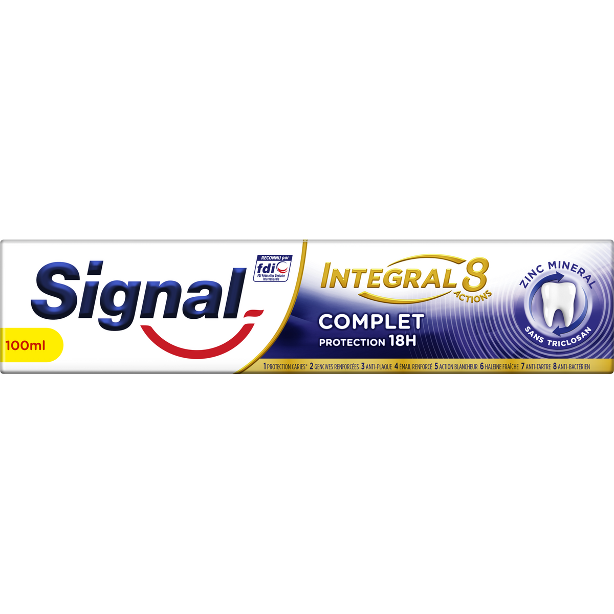 SIGNAL Intégral 8 dentifrice protection complet 18h 100ml