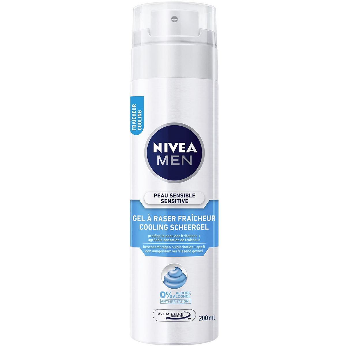 NIVEA MEN Gel à raser fraîcheur pour peaux sensibles 200ml