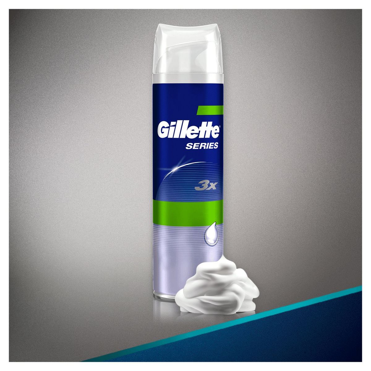 GILLETTE Series Mousse à raser sensitive triple action peau sensible 250ml