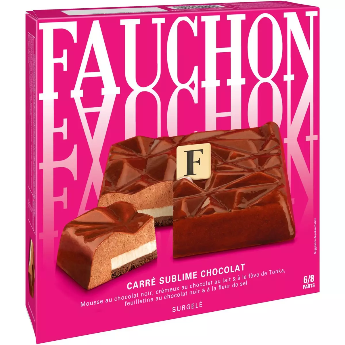 FAUCHON Mousse Carré sublime au chocolat 6-8 parts 445g