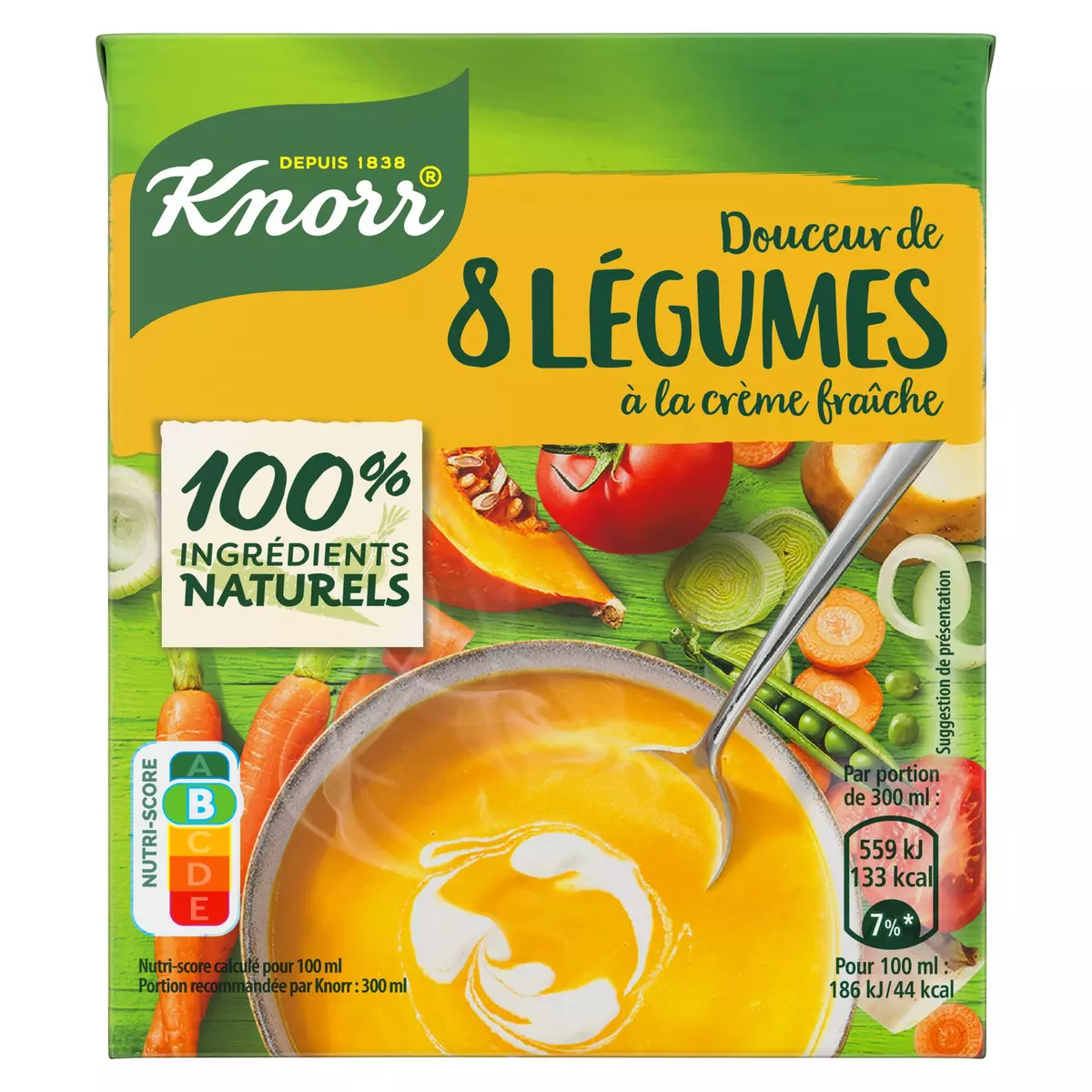 KNORR Soupe douceur de 8 légumes à la crème fraîche 1 personne 30cl