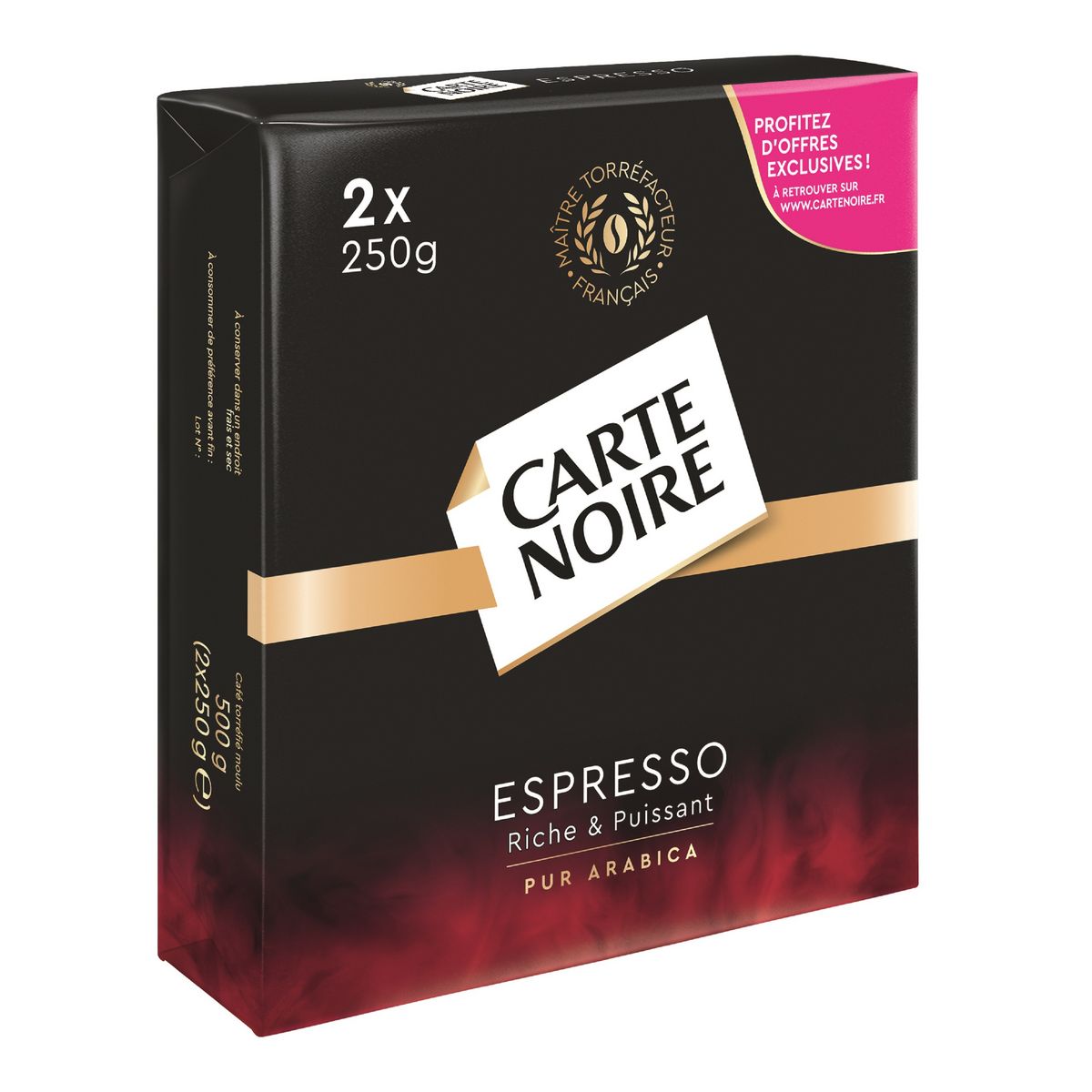 CARTE NOIRE Café moulu espresso pour percolateur 2x250g