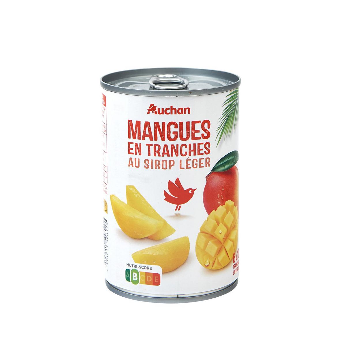 AUCHAN Mangue en tranches au sirop léger 235g