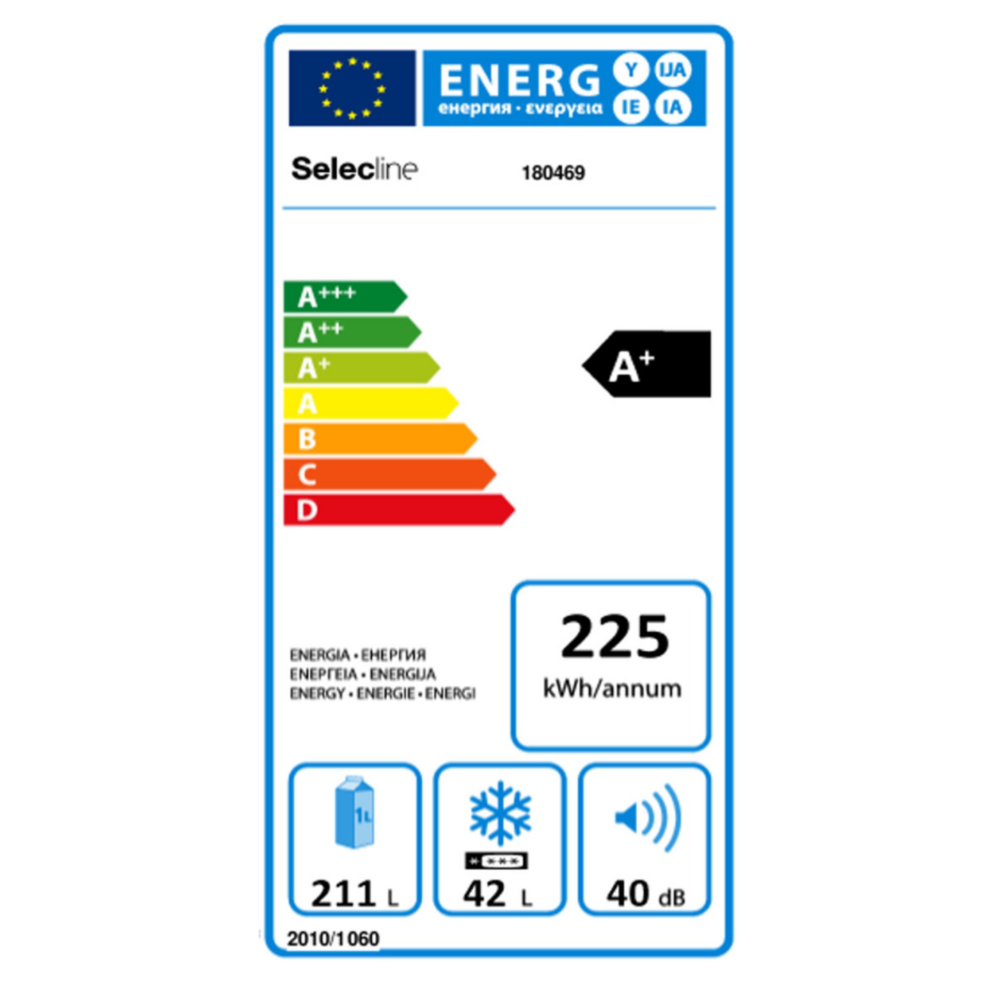 Voir la diapositive 3 : SELECLINE Réfrigérateur 2 portes GN2801A+ / 180469, 253 L, Froid Statique
