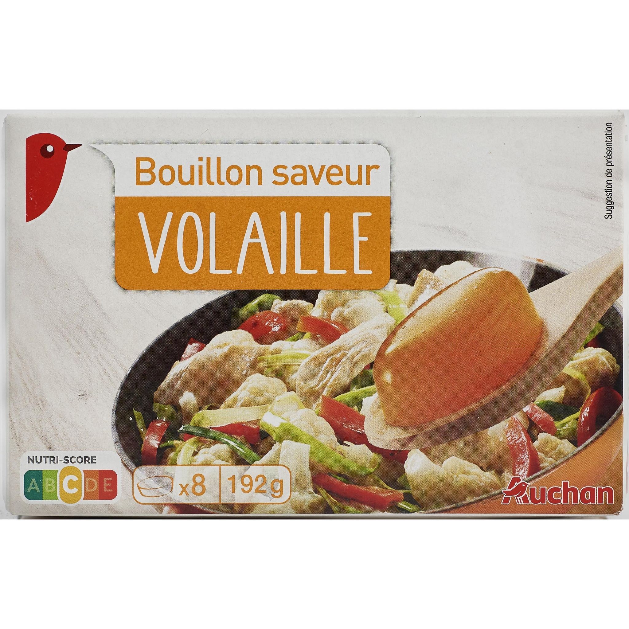 Voir la diapositive 2 : AUCHAN Bouillon liquide saveur volaille 8 capsules 192g