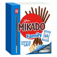 LU  MIKADO Bâtonnets biscuités nappés de chocolat au lait 90g – O