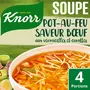 KNORR Pot-au-feu soupe déshydratée saveur boeuf aux vermicelles et carottes 4 portions 55g