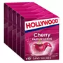 HOLLYWOOD Chewing-gum à la cerise sans sucres 5x10 dragées 70g