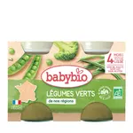 BABYBIO Petit pot légumes verts bio dès 4 mois 2x130g