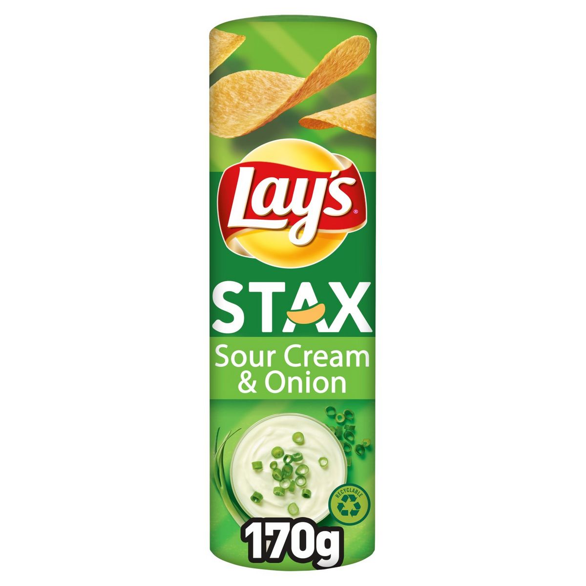 LAY'S Stax tuiles saveur crème oignon 170g
