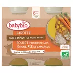 Babybio BABYBIO Petit pot carotte courge butternut poulet riz bio dès 6 mois