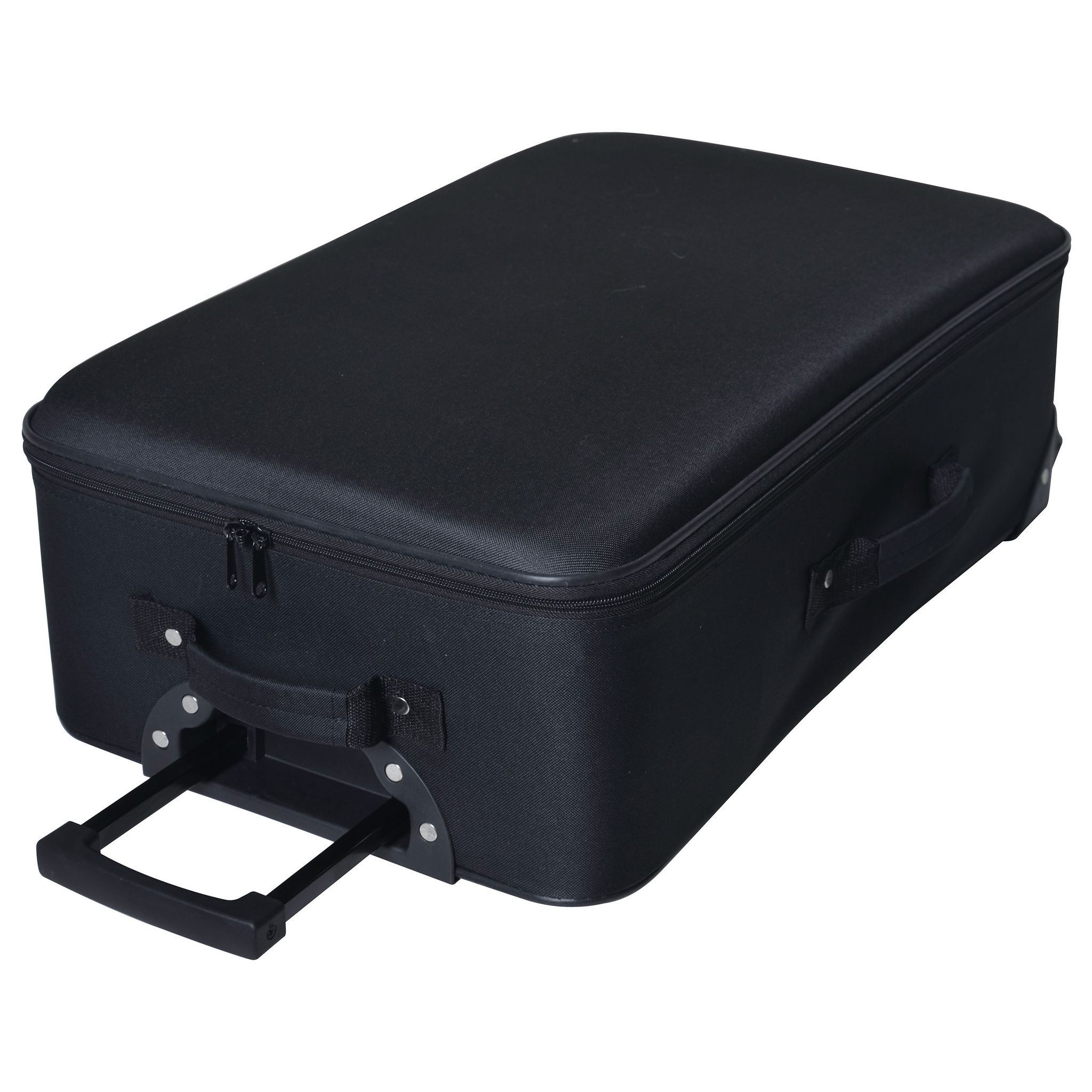 Voir la diapositive 6 : AUCHAN ESSENTIEL Valise souple noire 69x40x22cm