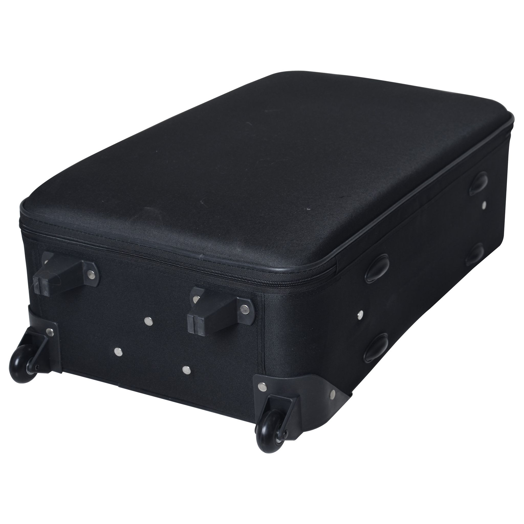 Voir la diapositive 7 : AUCHAN ESSENTIEL Valise souple noire 69x40x22cm