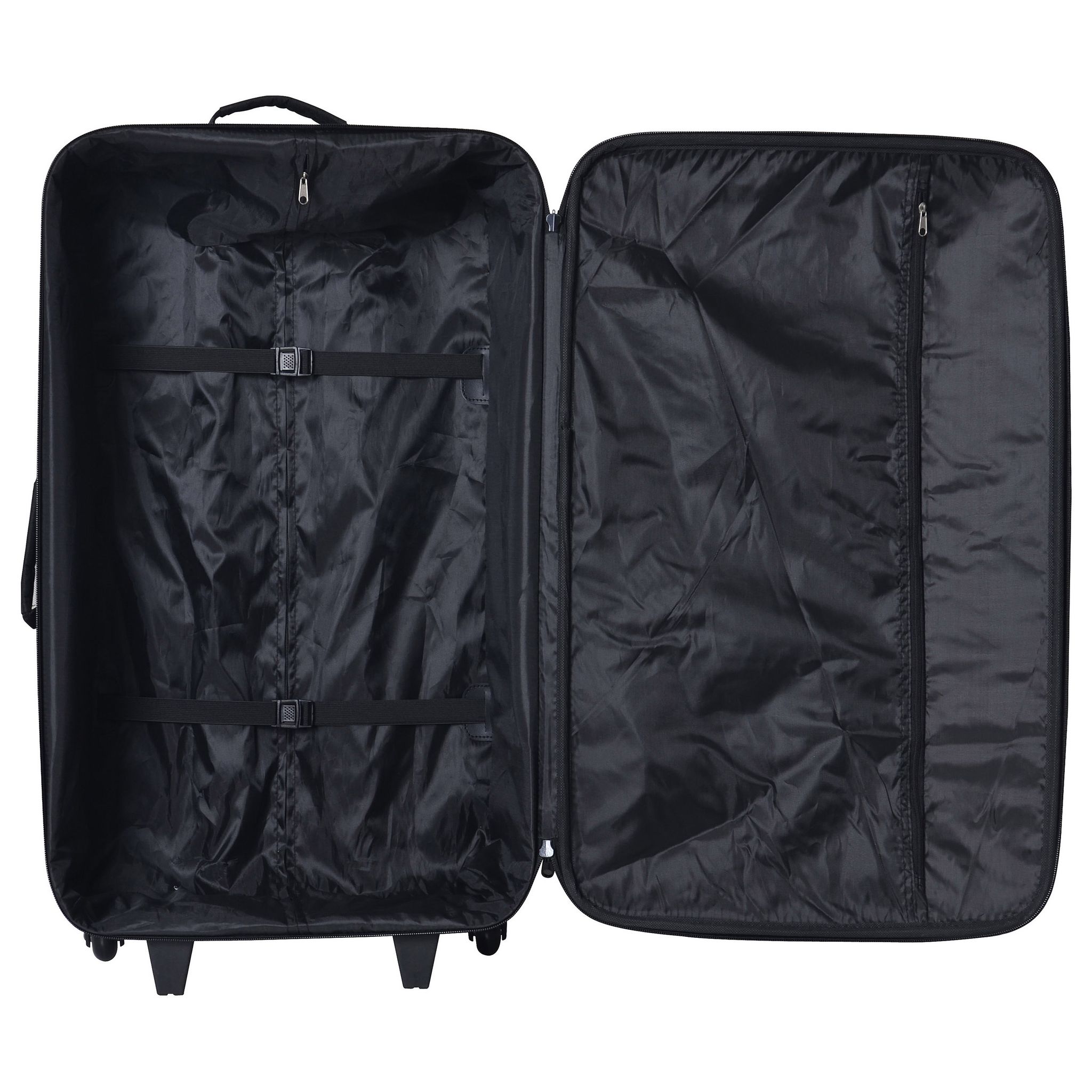 Voir la diapositive 8 : AUCHAN ESSENTIEL Valise souple noire 69x40x22cm