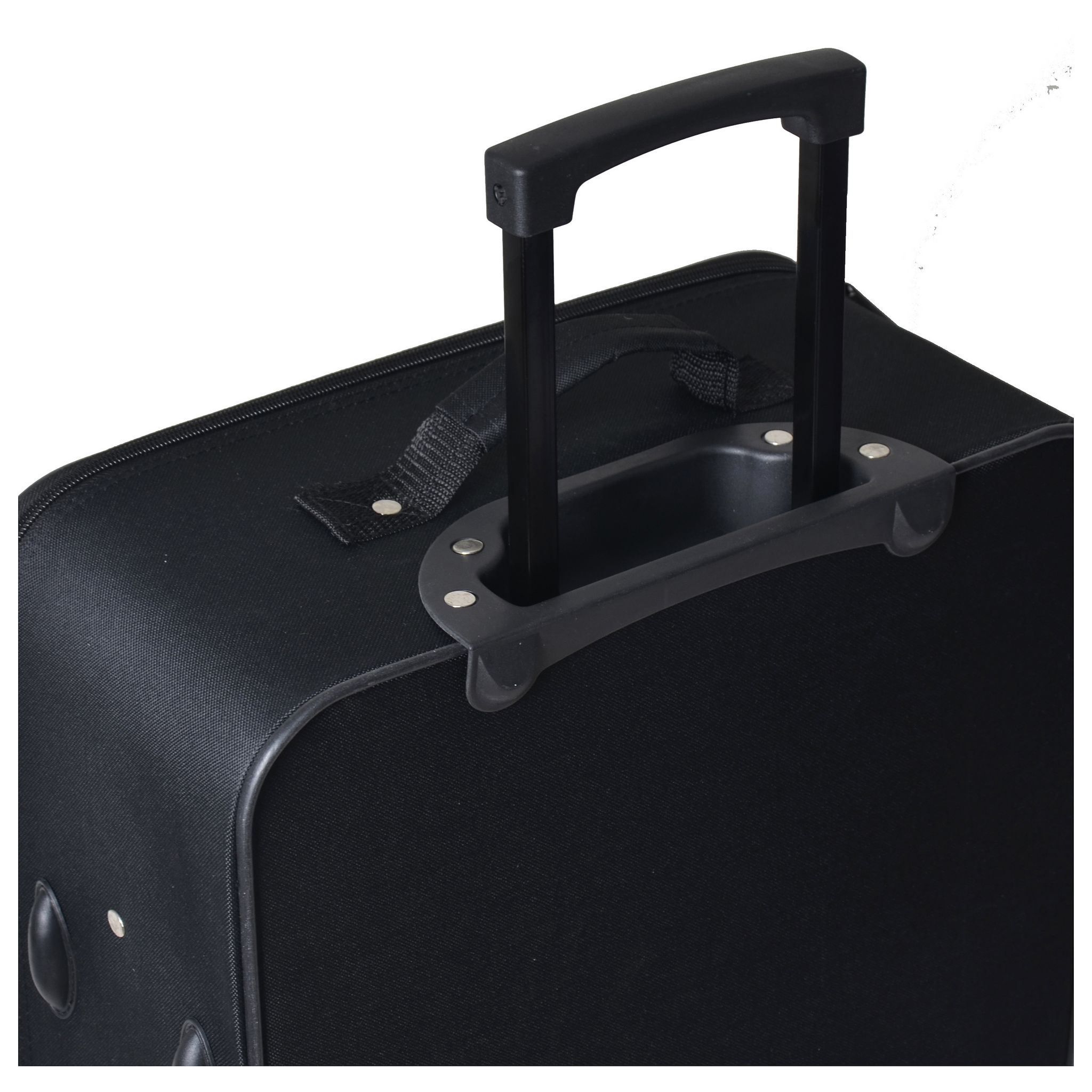 Voir la diapositive 9 : AUCHAN ESSENTIEL Valise souple noire 69x40x22cm