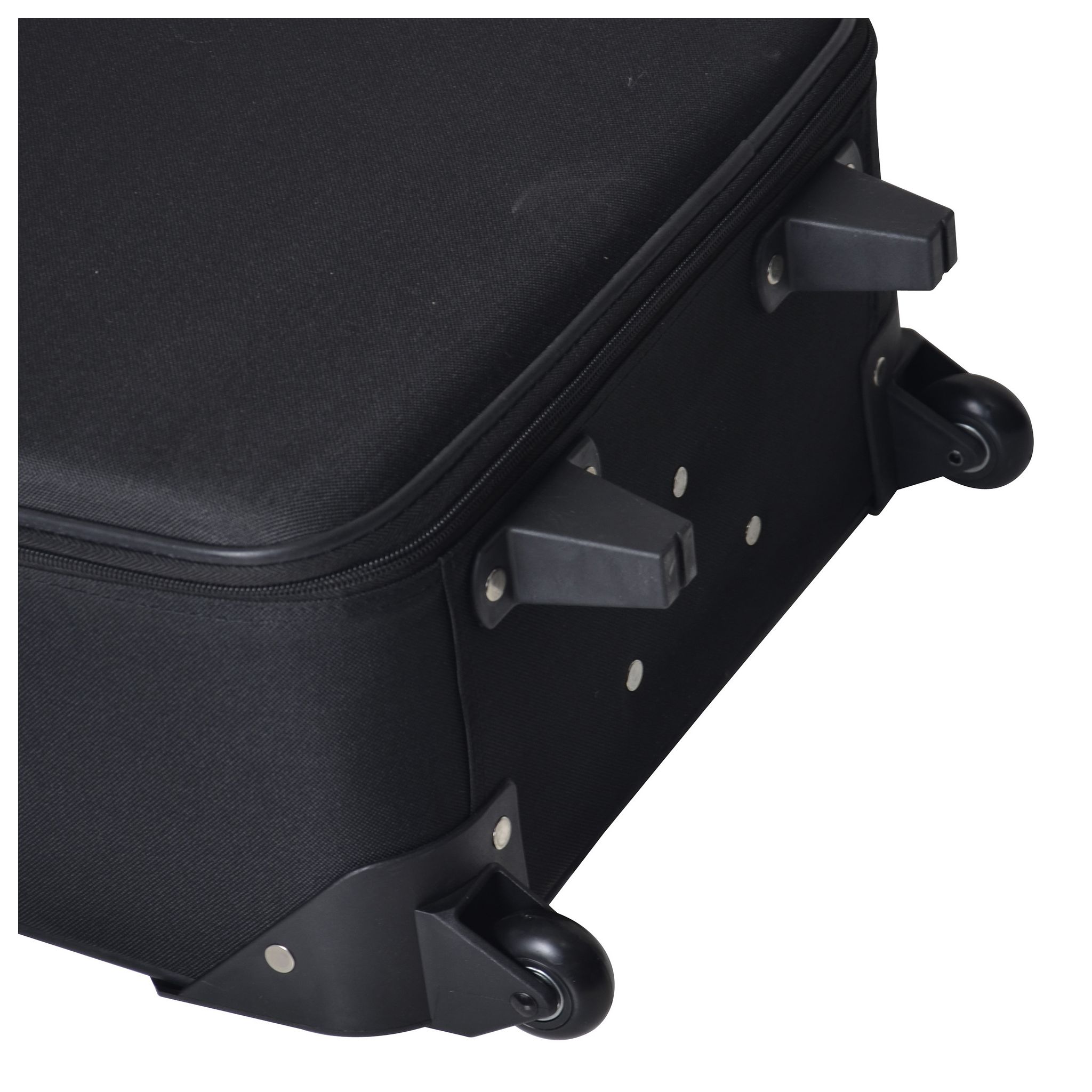 Voir la diapositive 10 : AUCHAN ESSENTIEL Valise souple noire 69x40x22cm