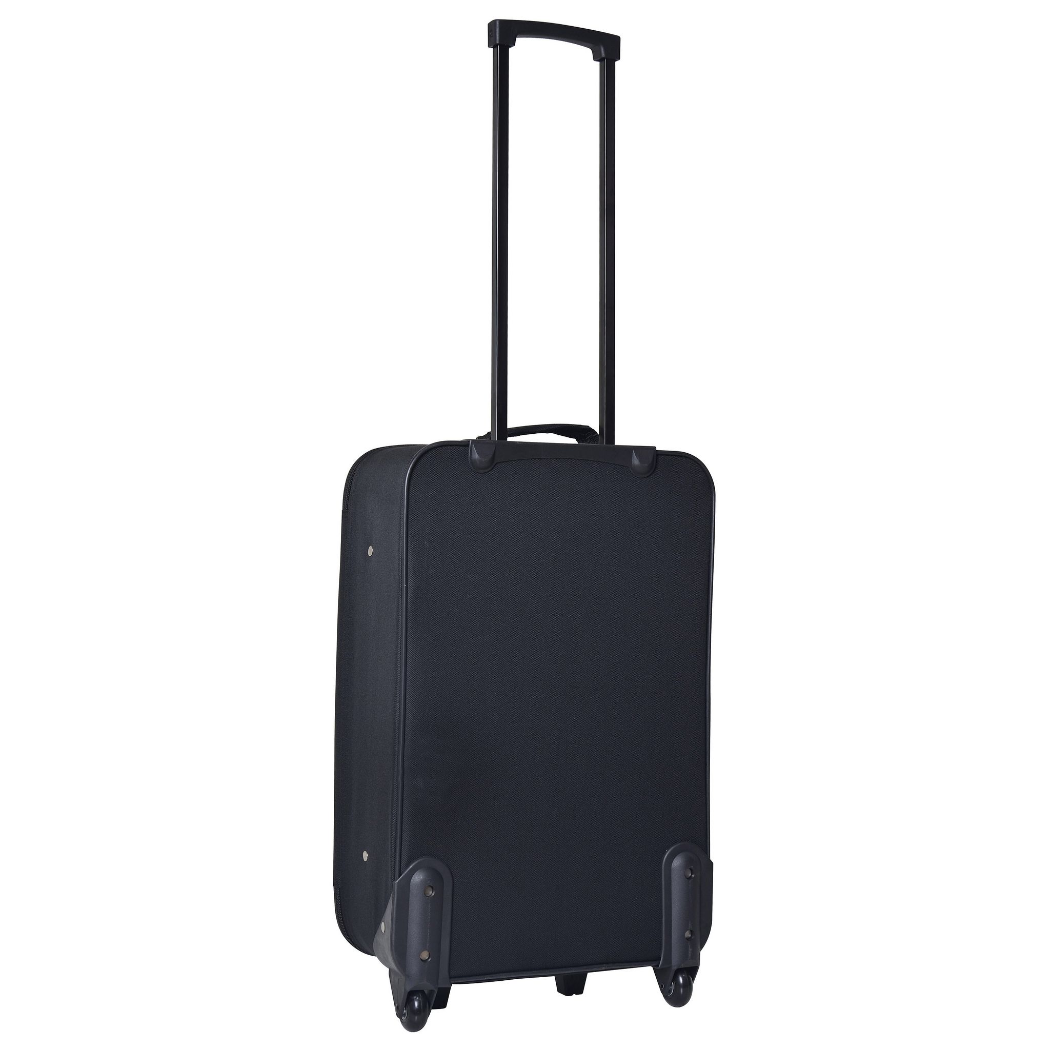 Voir la diapositive 3 : AUCHAN ESSENTIEL Valise souple noire 59x36x19cm