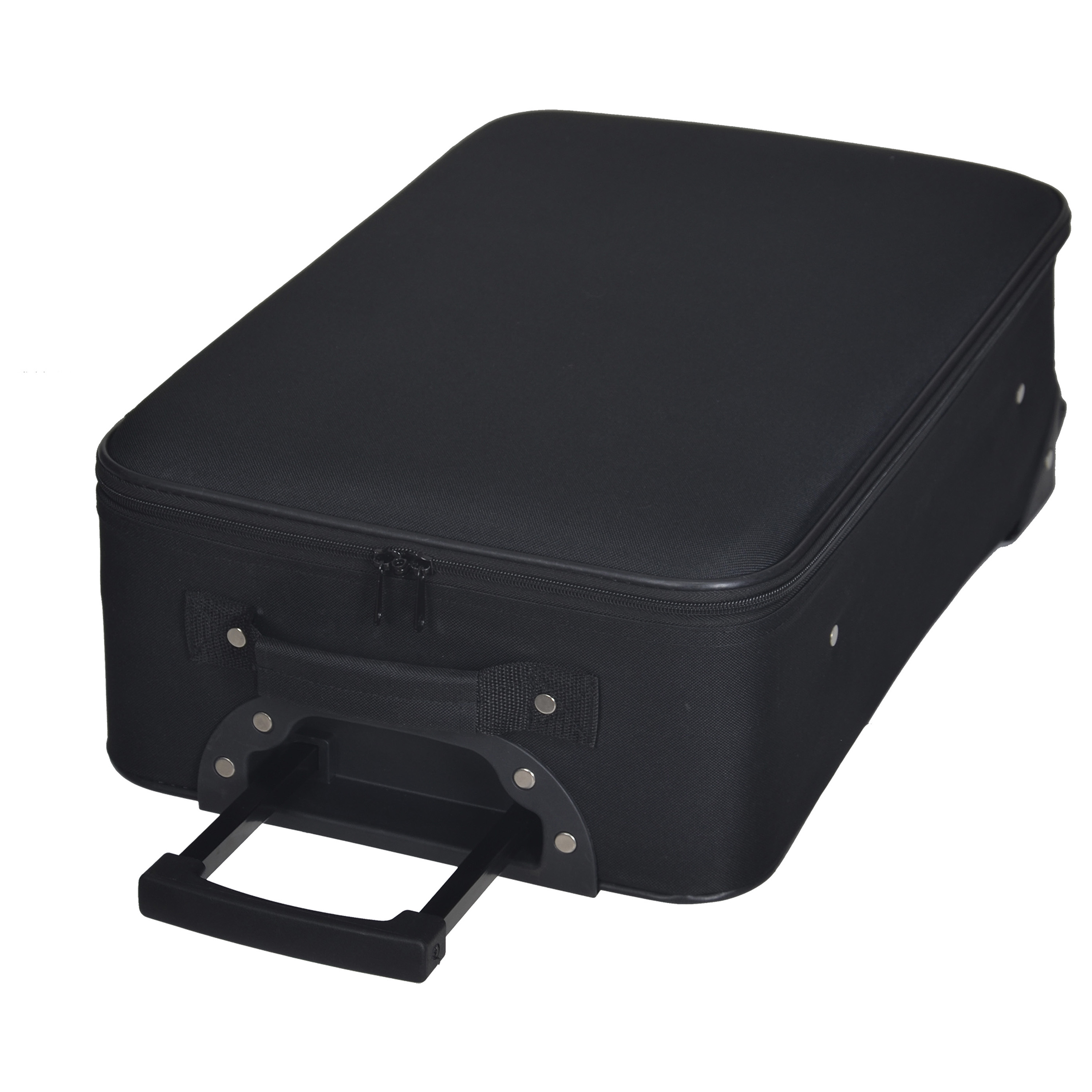 Voir la diapositive 6 : AUCHAN ESSENTIEL Valise souple noire 59x36x19cm
