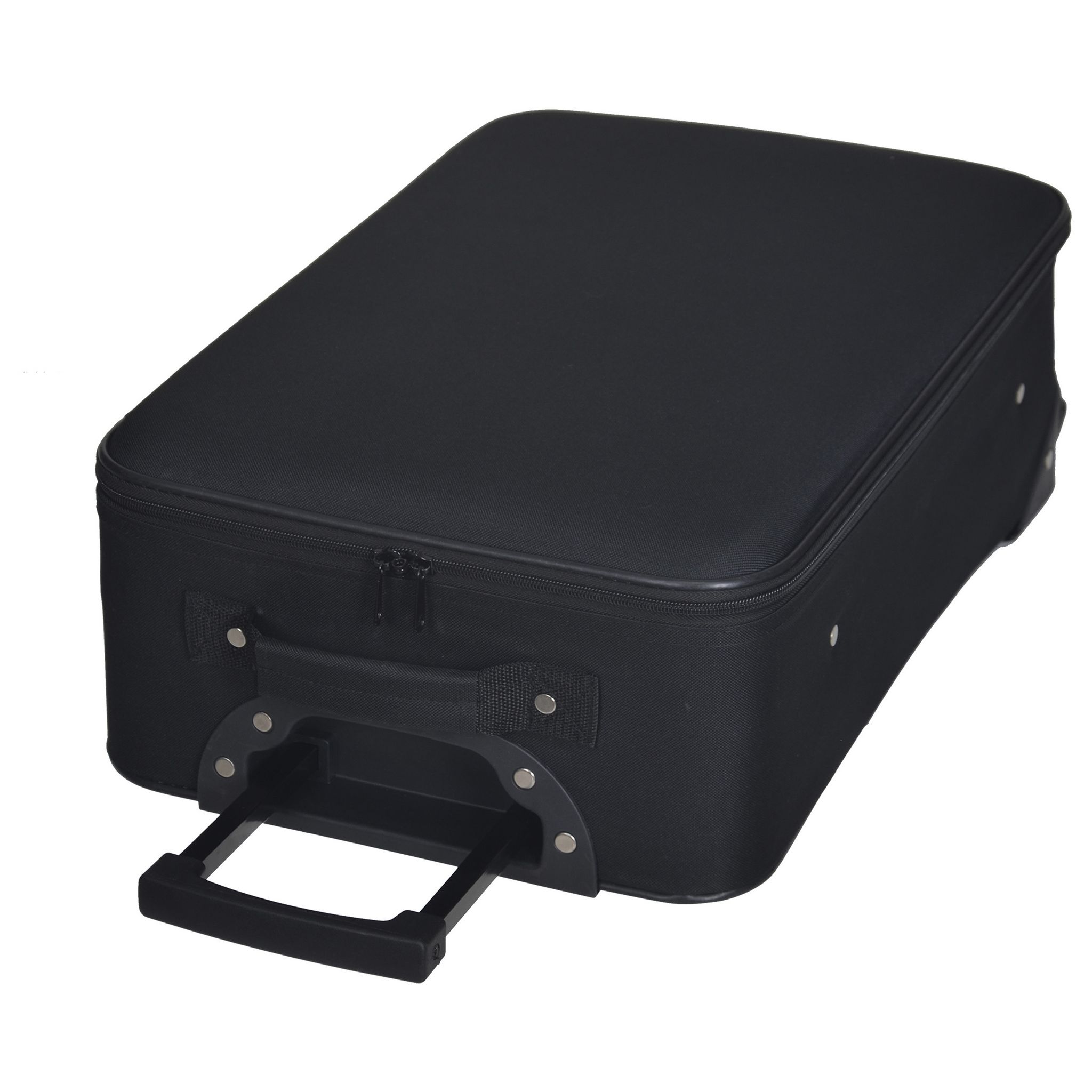 Voir la diapositive 6 : AUCHAN ESSENTIEL Valise souple noire 59x36x19cm