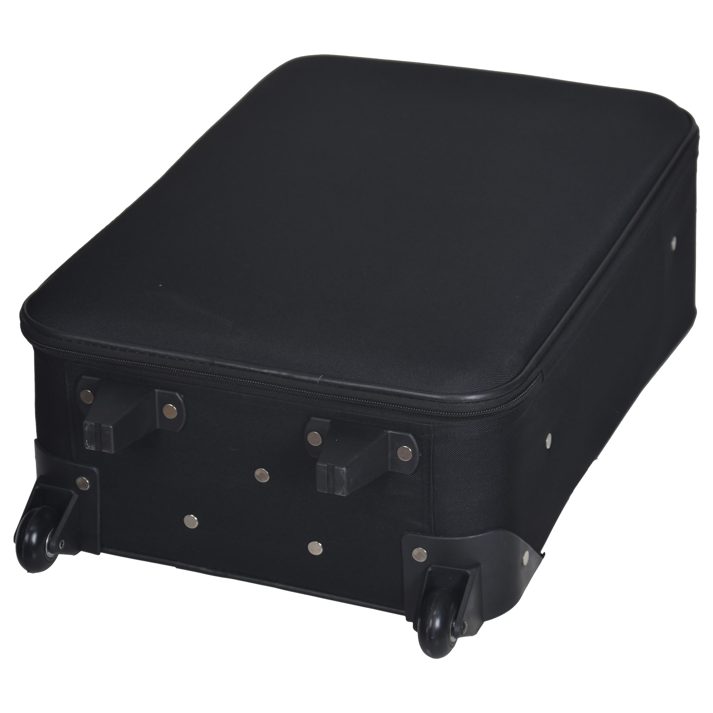 Voir la diapositive 7 : AUCHAN ESSENTIEL Valise souple noire 59x36x19cm