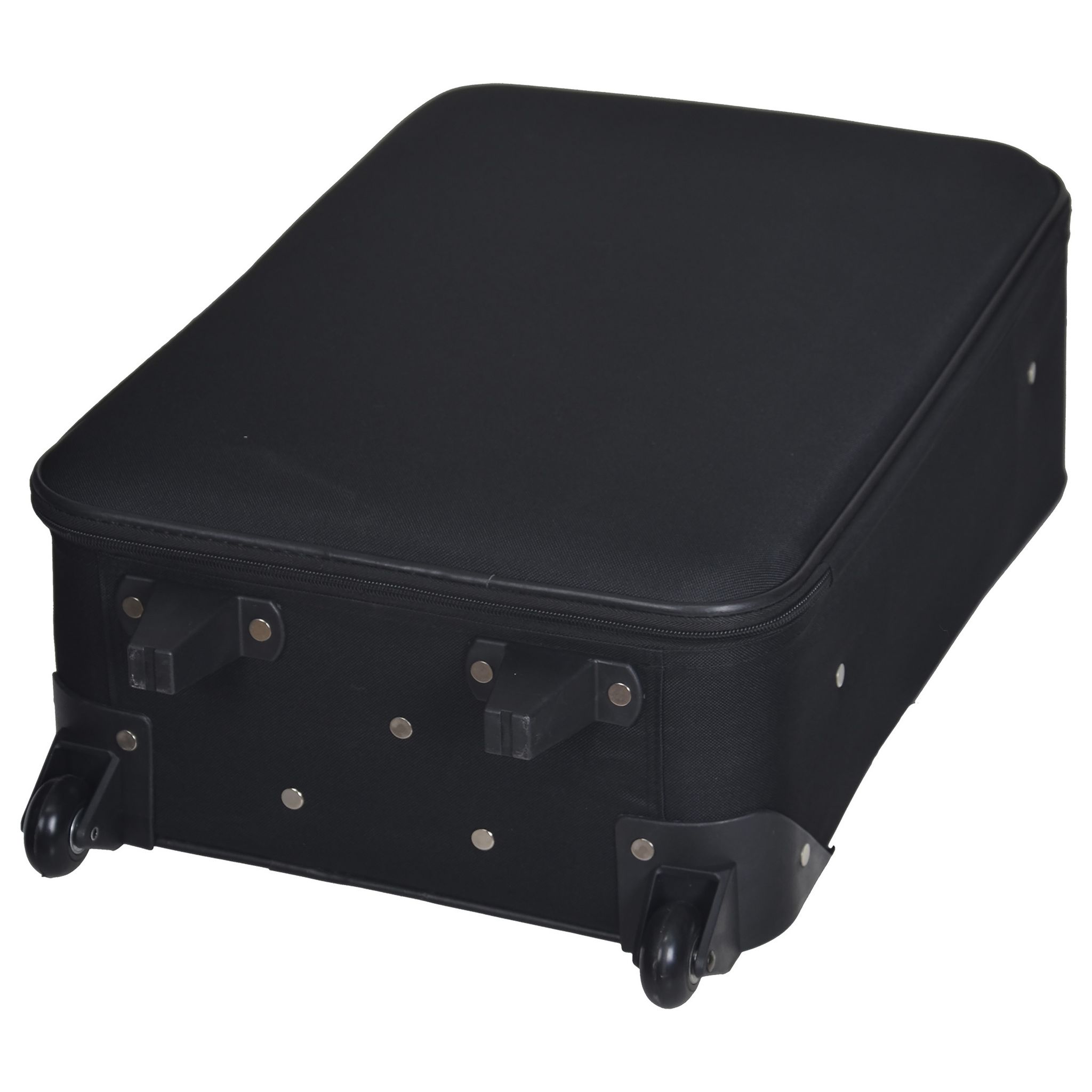 Voir la diapositive 7 : AUCHAN ESSENTIEL Valise souple noire 59x36x19cm