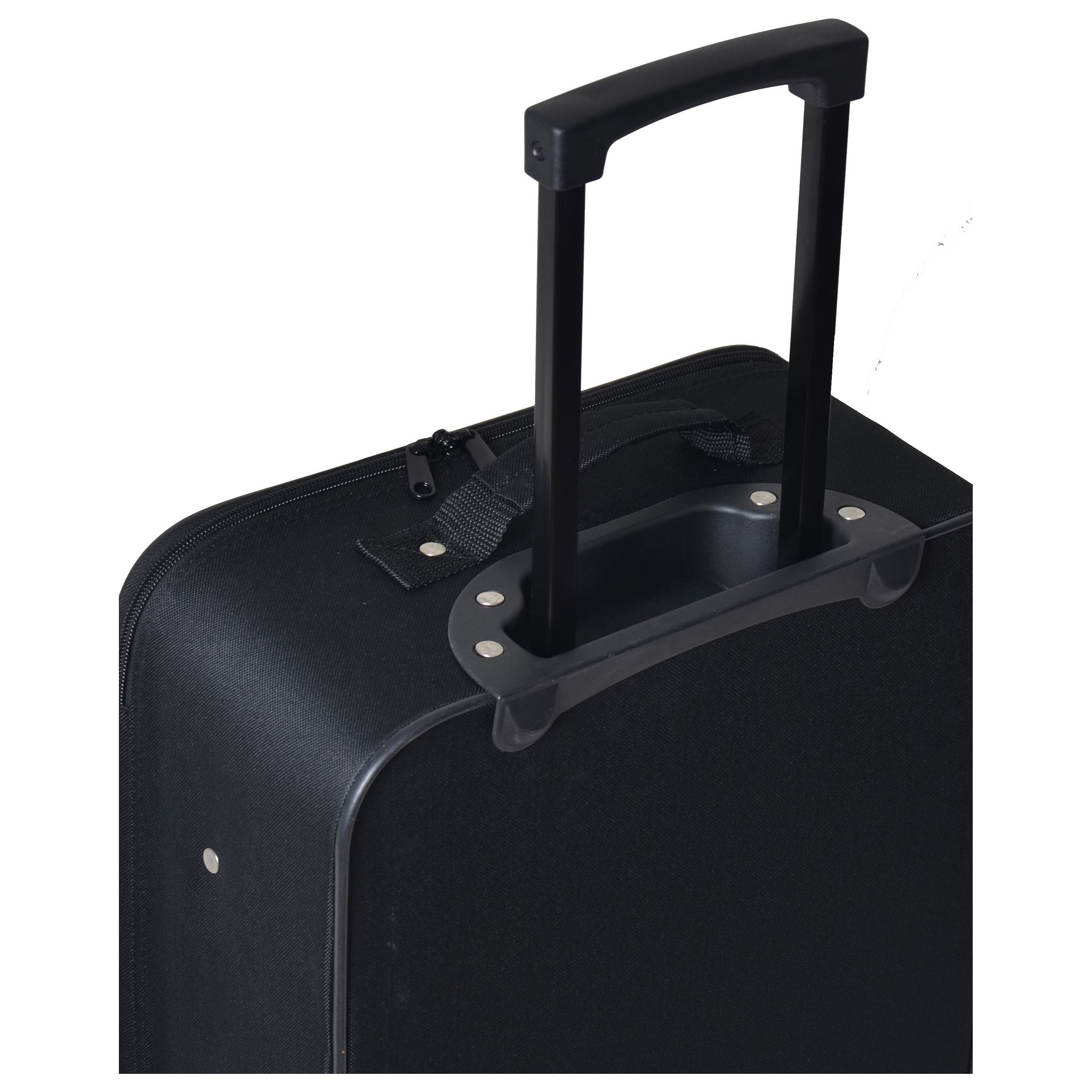 Voir la diapositive 9 : AUCHAN ESSENTIEL Valise souple noire 59x36x19cm