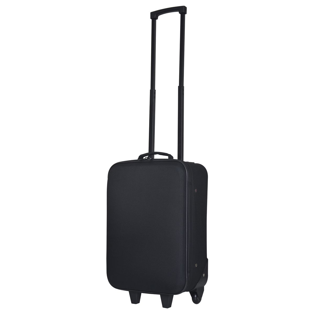 AUCHAN ESSENTIEL Valise cabine souple noire 49x32x17cm