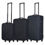 Voir la diapositive 12 : AUCHAN ESSENTIEL Valise cabine souple noire 49x32x17cm