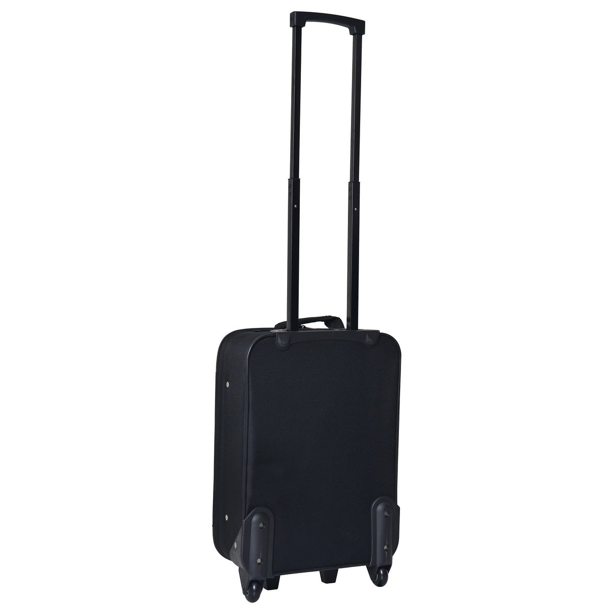AUCHAN ESSENTIEL Valise cabine souple noire 49x32x17cm