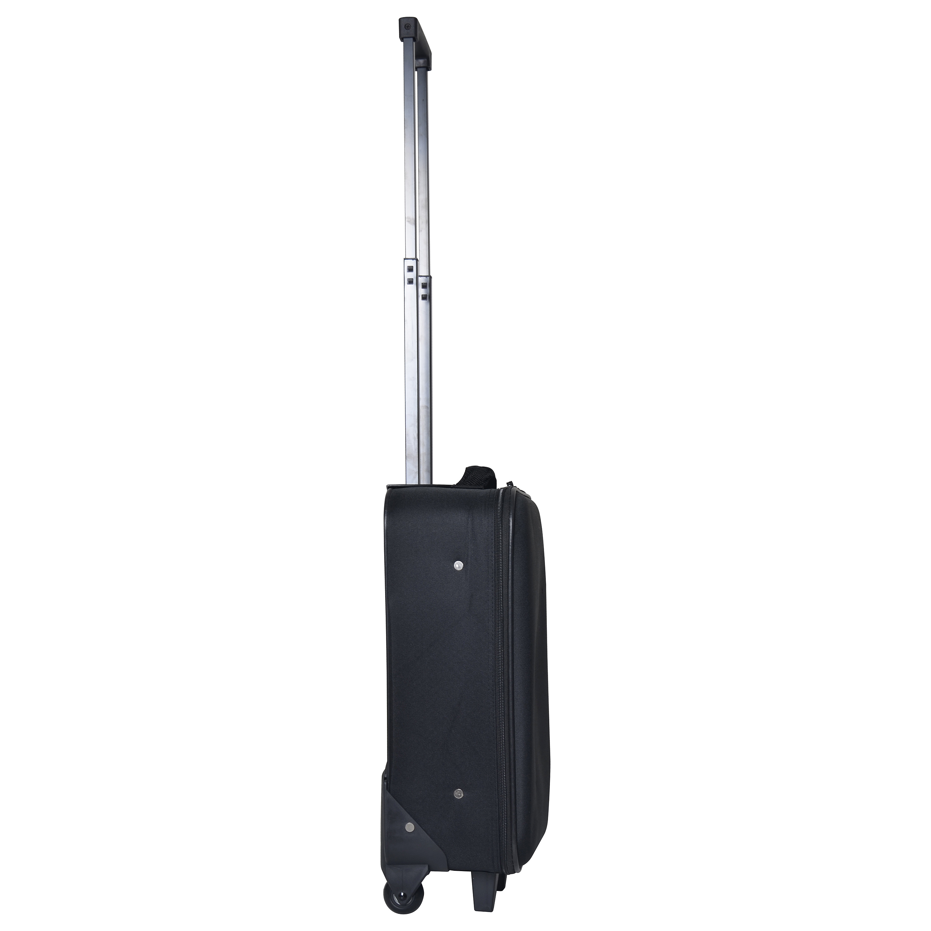 Voir la diapositive 4 : AUCHAN ESSENTIEL Valise cabine souple noire 49x32x17cm