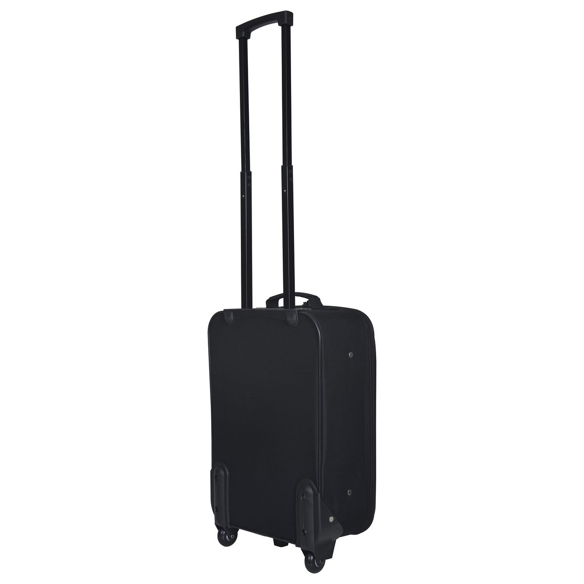 AUCHAN ESSENTIEL Valise cabine souple noire 49x32x17cm