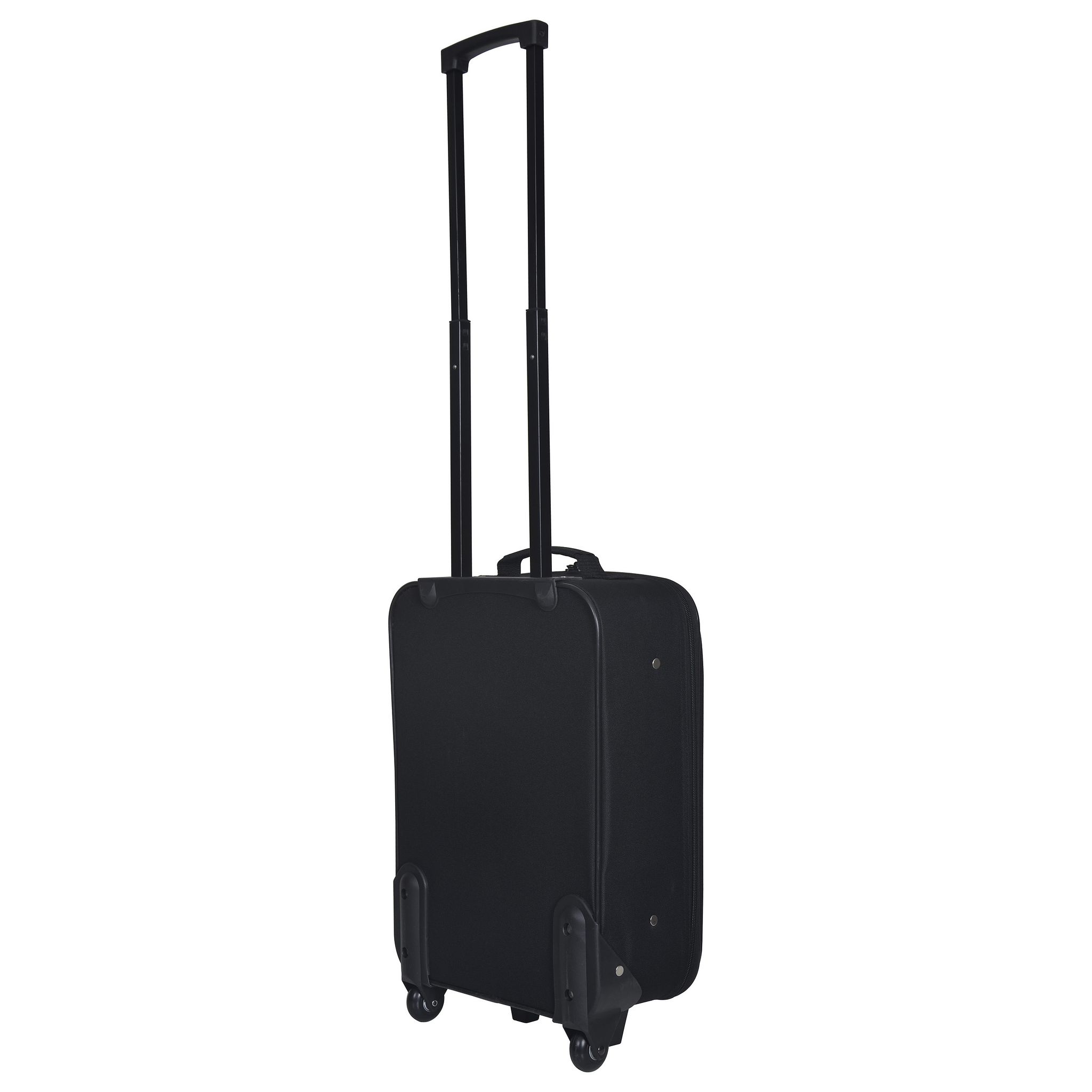 Voir la diapositive 5 : AUCHAN ESSENTIEL Valise cabine souple noire 49x32x17cm