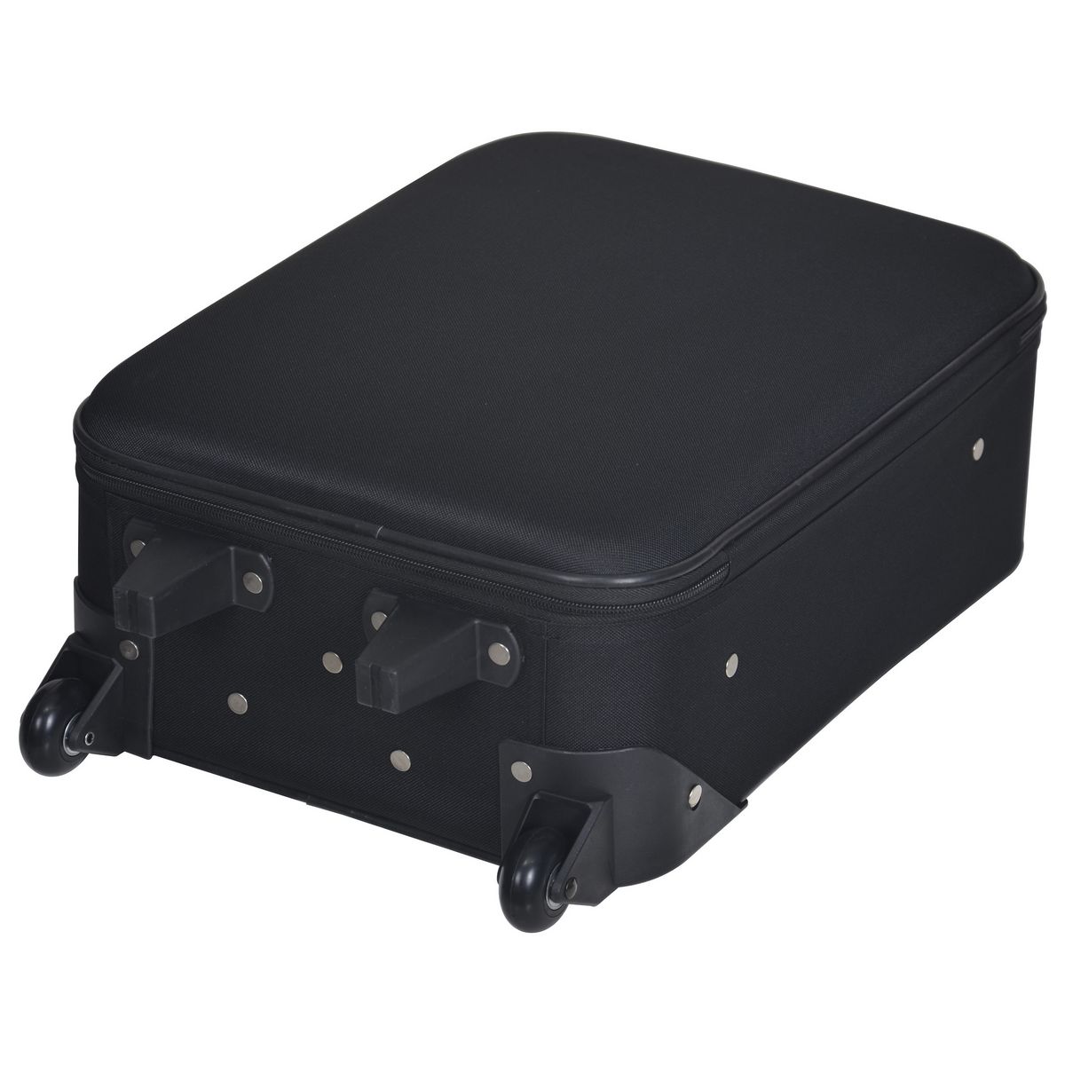 AUCHAN ESSENTIEL Valise cabine souple noire 49x32x17cm