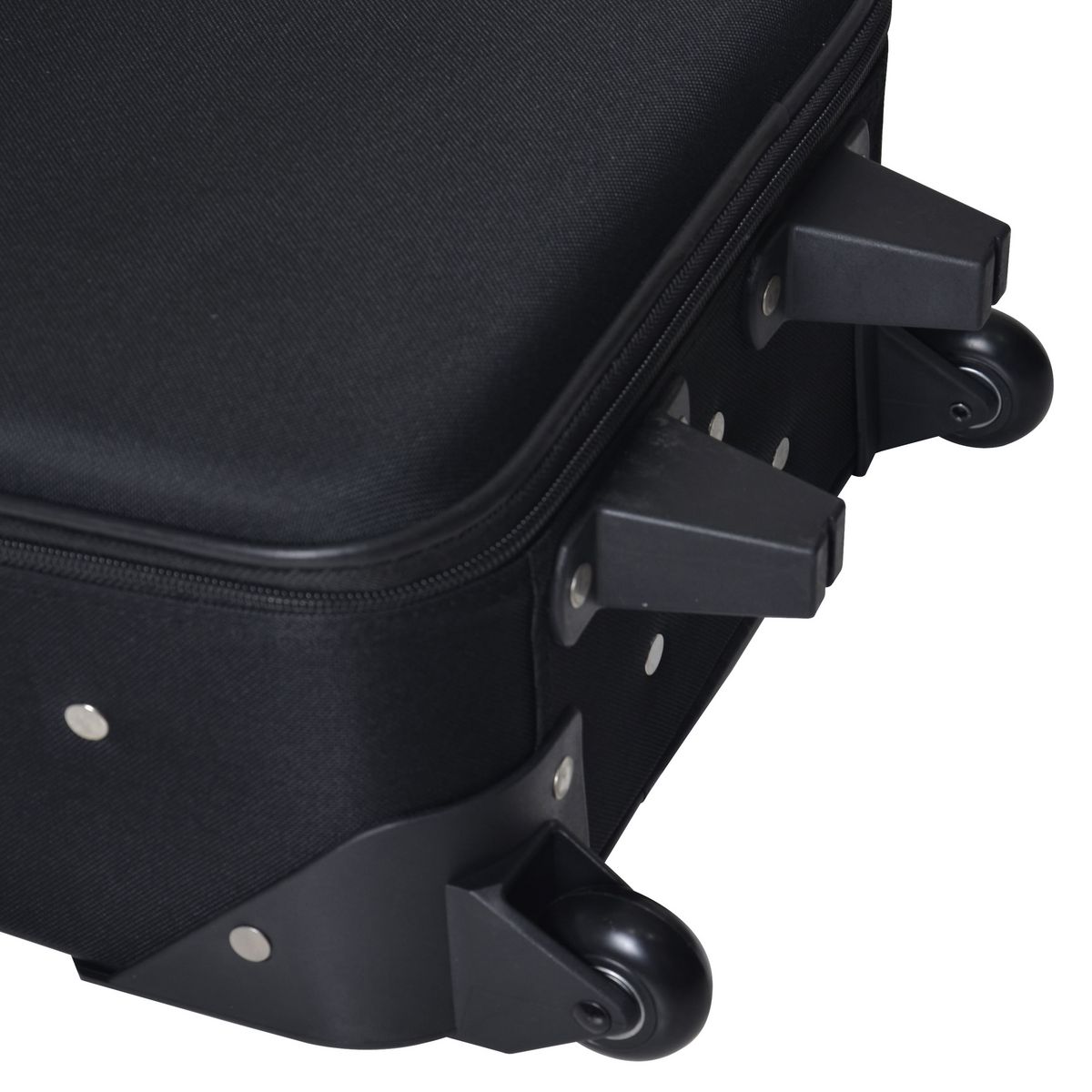 AUCHAN ESSENTIEL Valise cabine souple noire 49x32x17cm