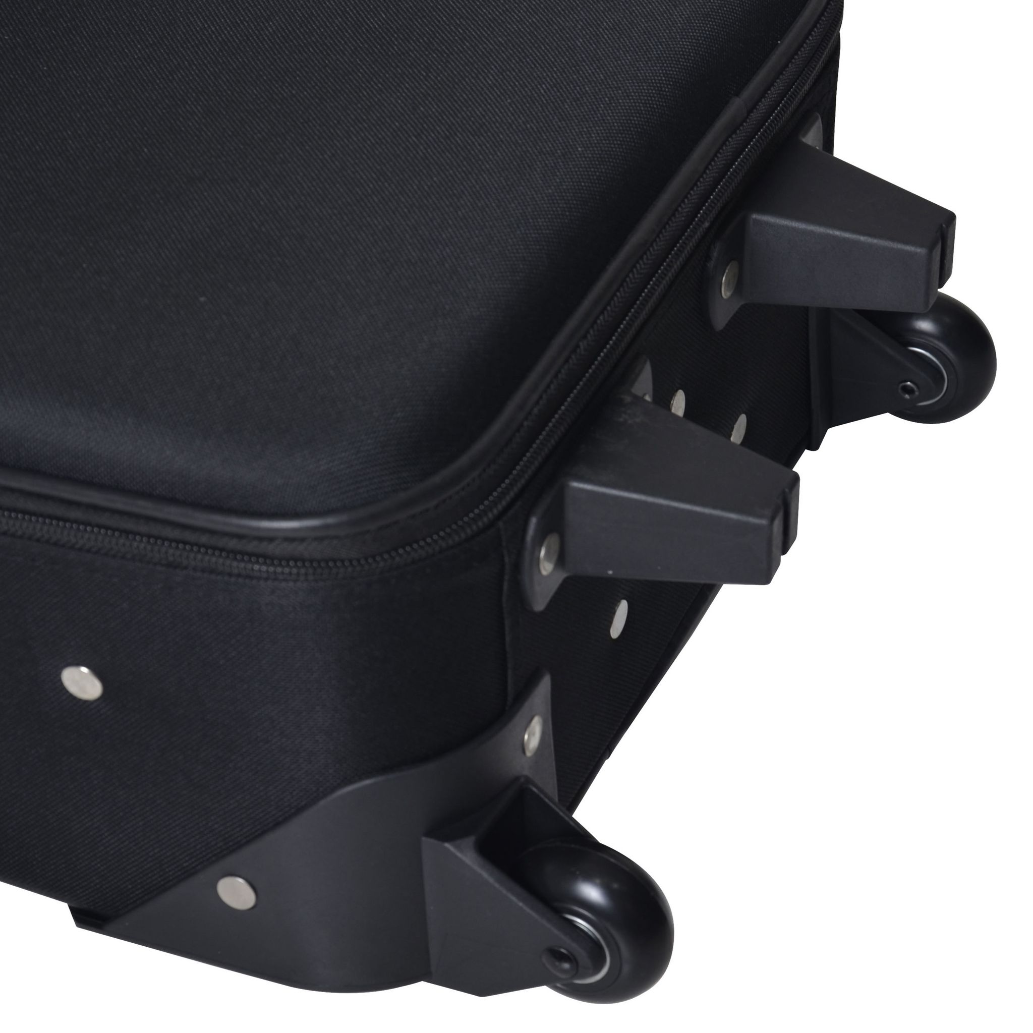 Voir la diapositive 10 : AUCHAN ESSENTIEL Valise cabine souple noire 49x32x17cm