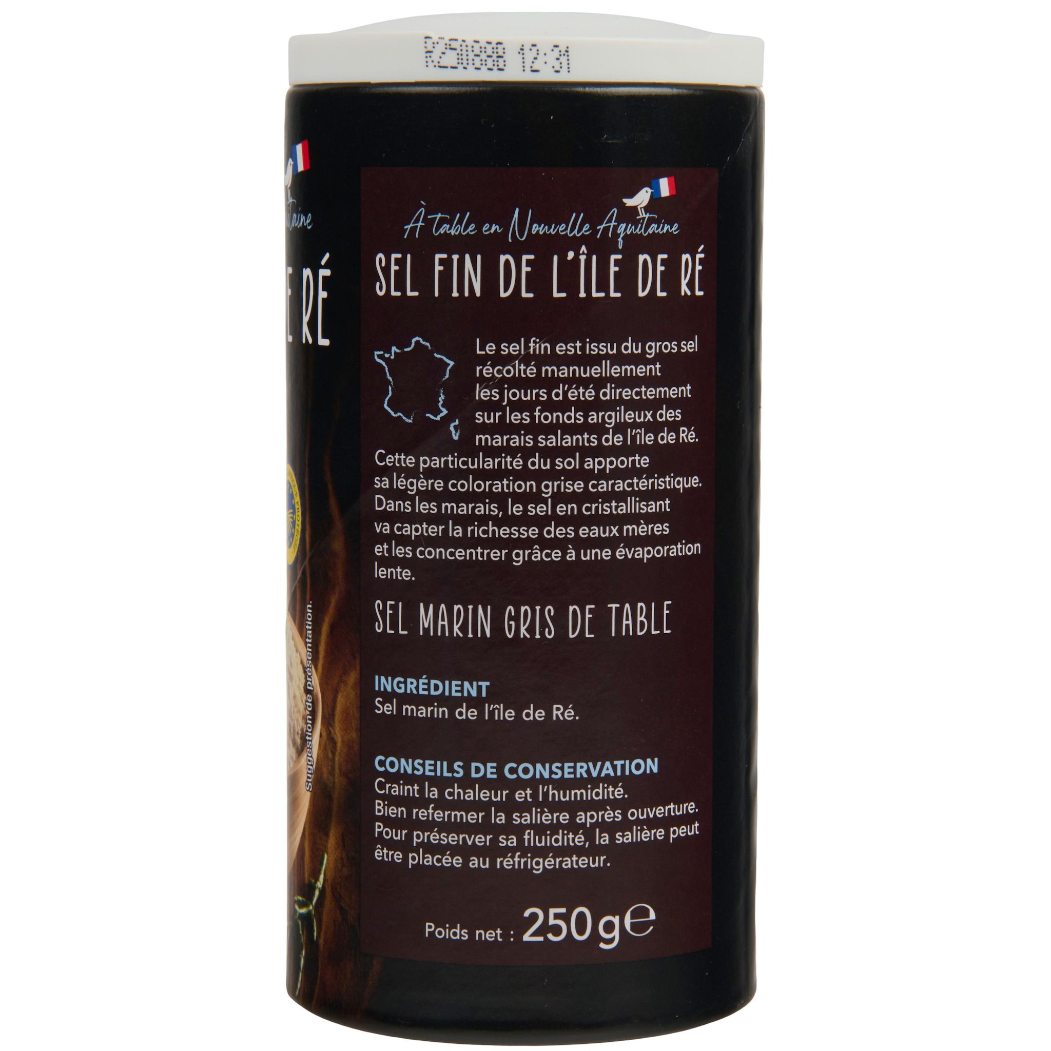 Voir la diapositive 3 : AUCHAN TERROIR Sel fin de l'île de Ré IGP 250g
