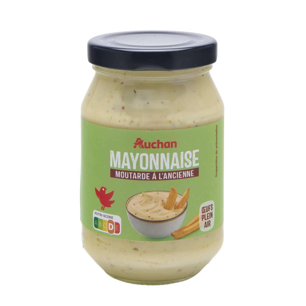 AUCHAN Mayonnaise à la moutarde à l'ancienne 235g